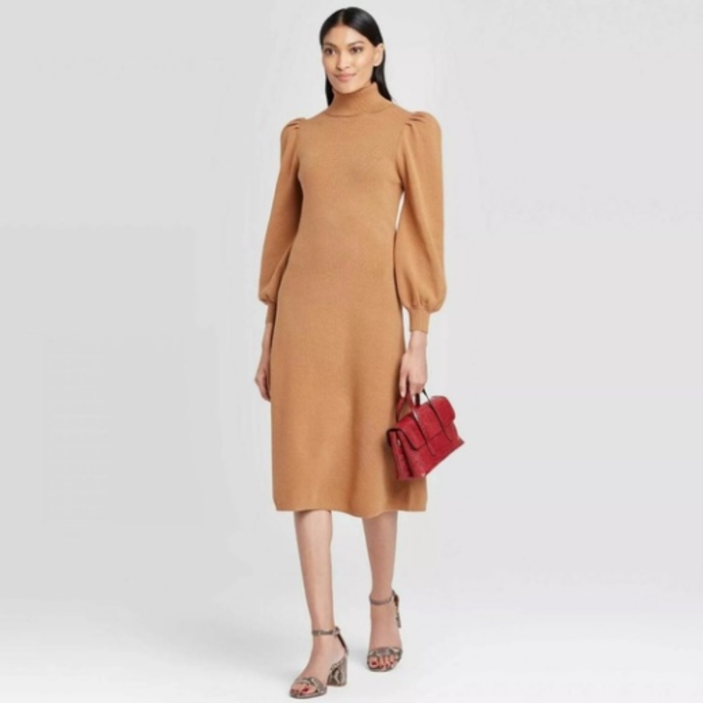 Who What Wear Sweater Dress w/ Balloon Sleeves NWT